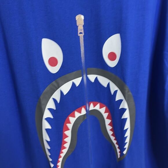 NWT- BAPE -Shark Tee- Dark Blue- Size XXL - Picture 4 of 13